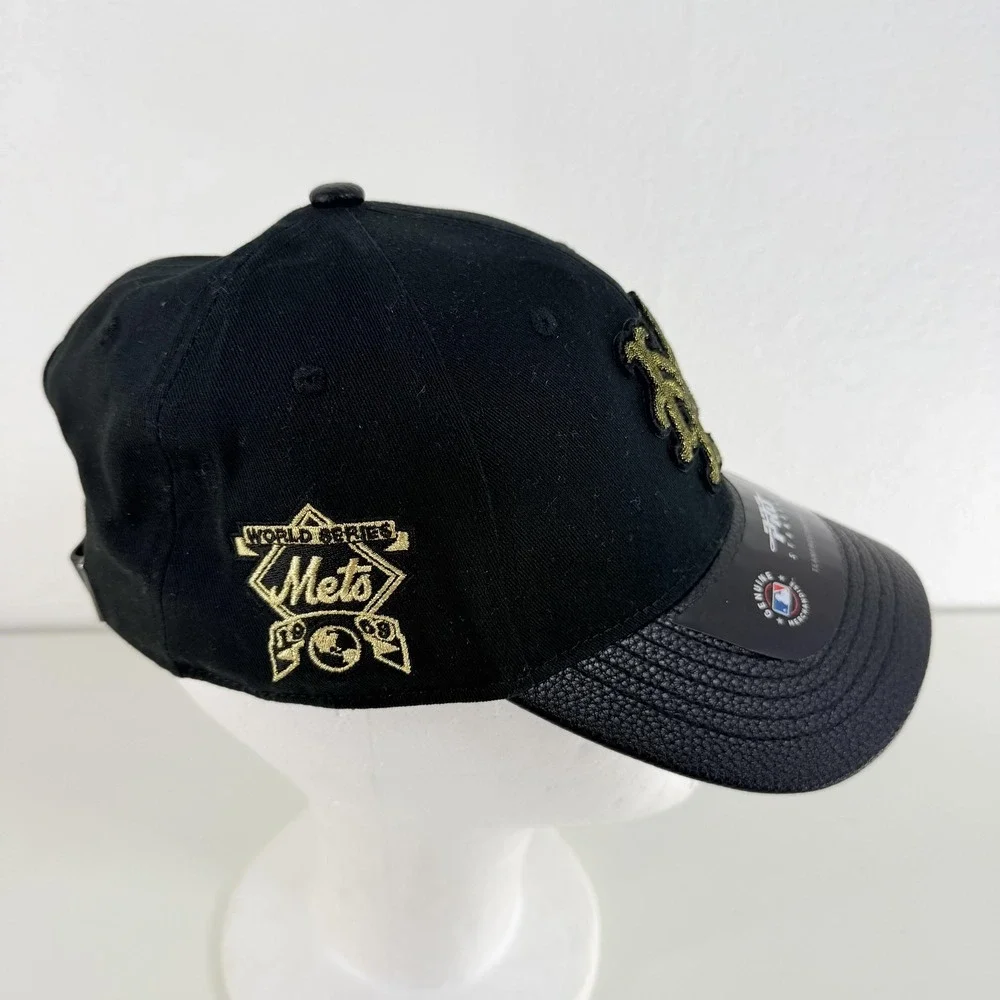 New York Mets Hat Cap Strap Back Mens One Size Black MLB Baseball Pro Standard